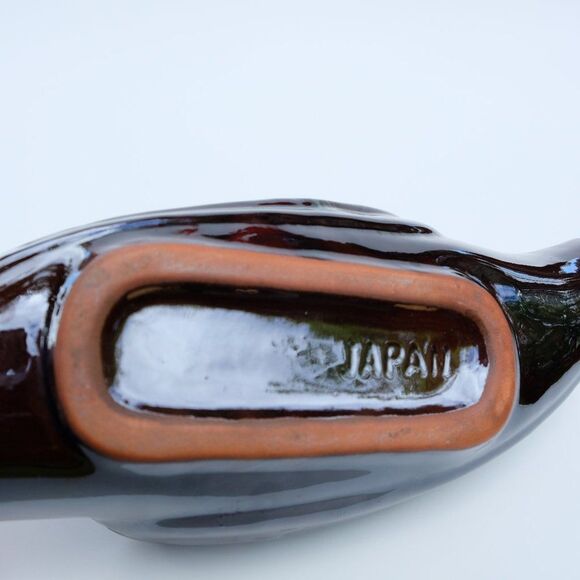 Vintage Green Drip Glaze Pottery Planter Oblong Japan - Picture 5 of 5